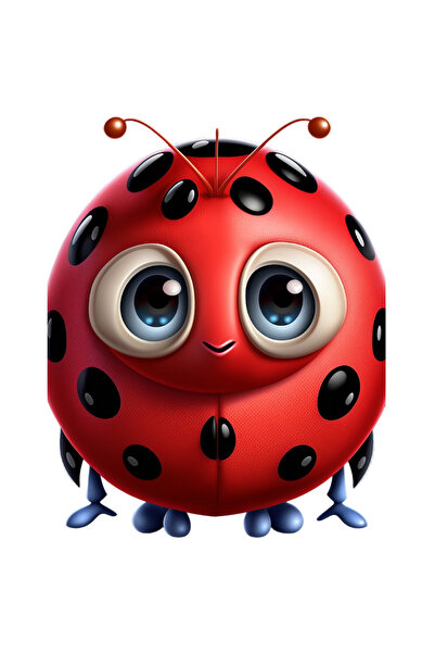 StoryGift Romania Sticker Eticheta 50CM cu Portret Buburuza, Buburuza Draguta...