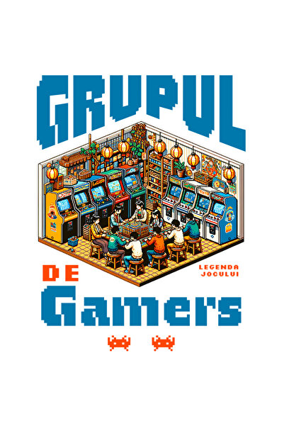 StoryGift Romania Sticker Eticheta 50CM Adeziv Grup de gameri iubitorii de jocuri video copii cu Margini Albe, P