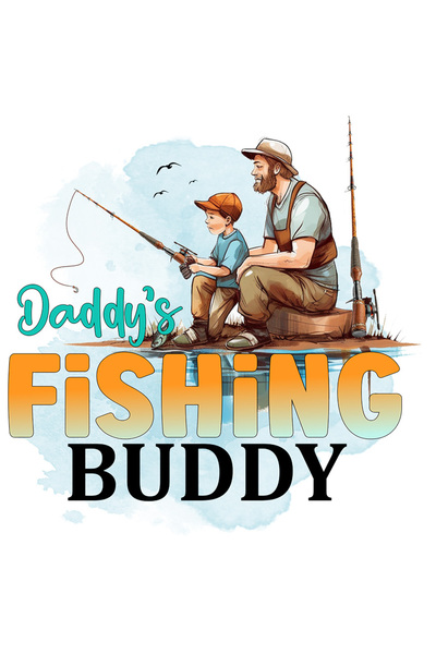 StoryGift Romania Sticker Autocolant 70CM cu un tata cu fiul sau la pescuit c...