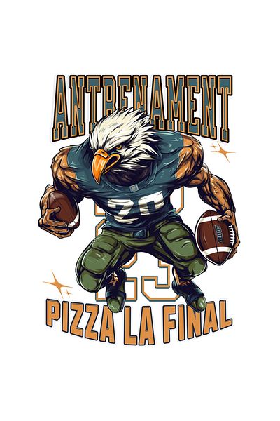 StoryGift Romania Sticker Label 50CM Adhesive Training now pizza at the end, football eagle with white edges,