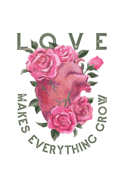 StoryGift Romania Sticker Autocolant 70CM Cu Mesajul Love Makes Evrething Gro...