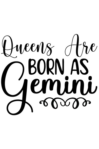 StoryGift Romania Sticker Eticheta 50CM cu zodia Gemeni cu mesajul "Queens ar...