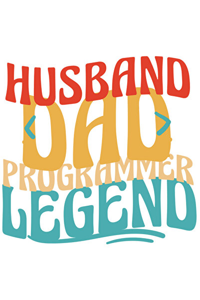 StoryGift Romania Sticker Adeziv 90CM Cu Mesaj In Engleza Husband Dad Programmer Legend, Cod, Programare, Parint