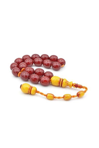 Murty99 Ahmet Emin Made Ottoman Model Red Squeeze Amber Efe Mascot Rosary