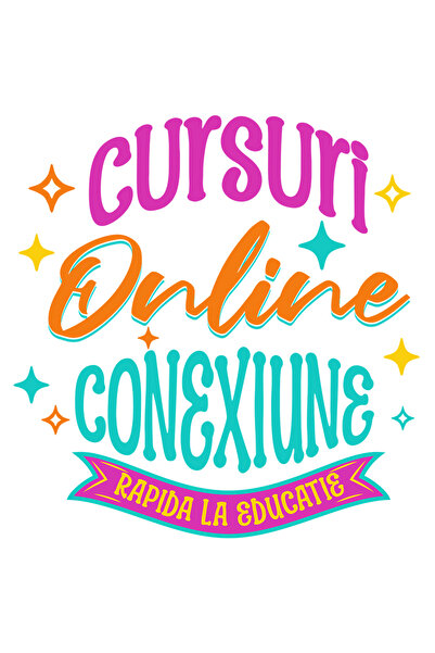 StoryGift Romania Sticker Eticheta 40CM Adeziv Cursuri online_ Conexiune rapida la educatie cu Margini Albe, PVC