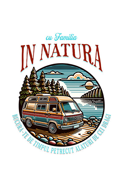 StoryGift Romania Sticker Adeziv 90CM Adeziv Rulota in padure lac albastru Fa...