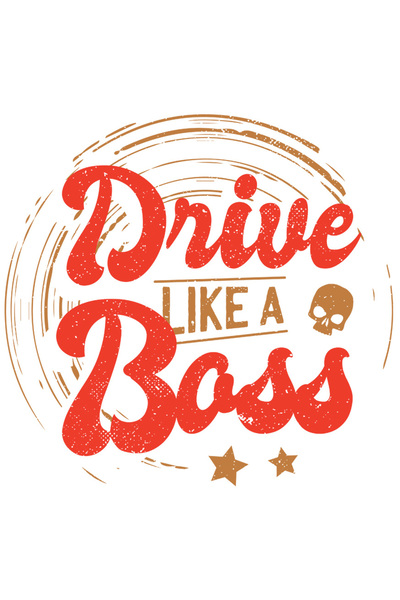 StoryGift Romania Sticker Adeziv 90CM Personalizata Drive Like a Boss, Conduce ca un Sef, cu Margini Albe, PVC