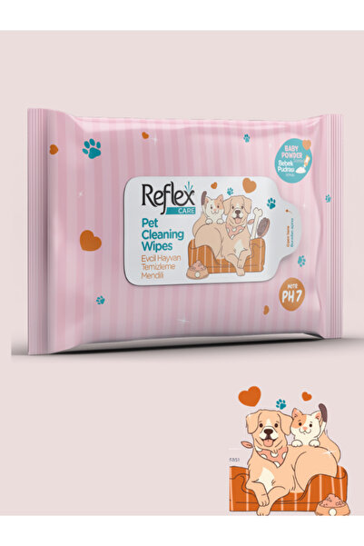Reflex Evcil Hayvanlar İçin Çok Amaçlı Hijyenik Temizlik Mendilleri ( Pet Cleaning Wipes ( petshop ürünü )
