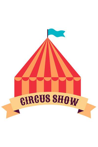 StoryGift Romania Sticker Cu Mesaj In Engleza Circus Show, Circ, Cort, Steag, Cu Margini Albe, Pvc Vinyl 40