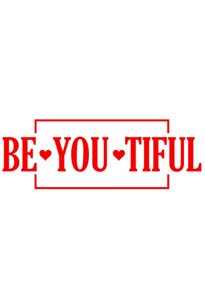 StoryGift Romania Sticker Eticheta 40CM Exterior cu inimioare si textul "Be y...