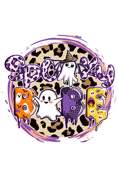 StoryGift Romania Sticker Autocolant 70CM cu mesajul "Spooky babe", ilustrati...