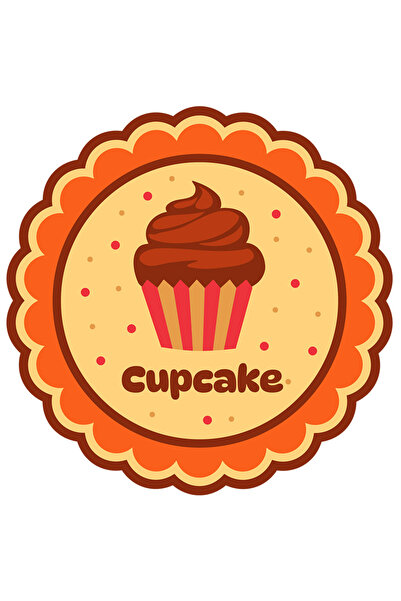 StoryGift Romania Sticker Eticheta 50CM Cu Mesaj In Engleza Cupcake, Briosa, ...