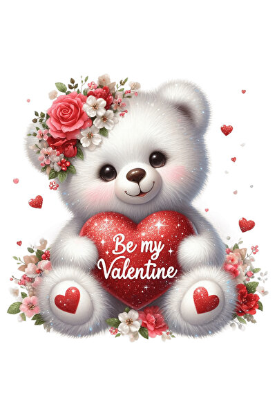 StoryGift Romania Sticker Autocolant 70CM cu un ursulet polar, de plus, ilust...