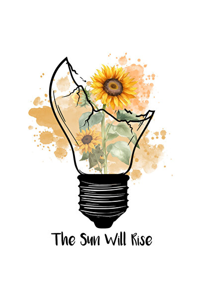 StoryGift Romania Sticker Cu Mesajul "the Sun Will Rise", Ilustratie, Motivat...