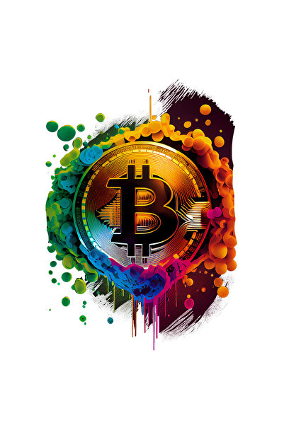 StoryGift Romania Sticker Autocolant 70CM Cu Simbol Bitcoin, Investitii Onlin...