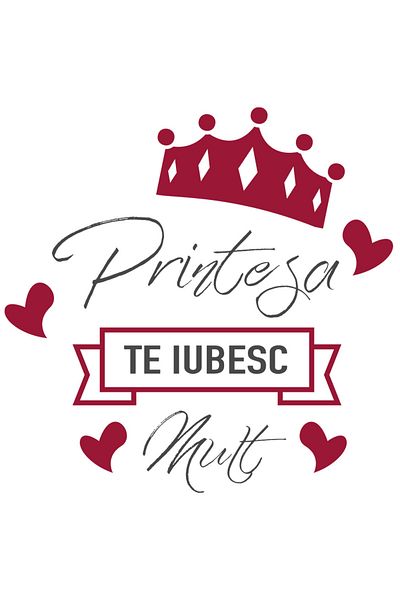 StoryGift Romania Sticker Cu Text Printesa Te Iubesc Mult, Iubita, Lover, Iubitorii De Cadouri, Ziua Indrago