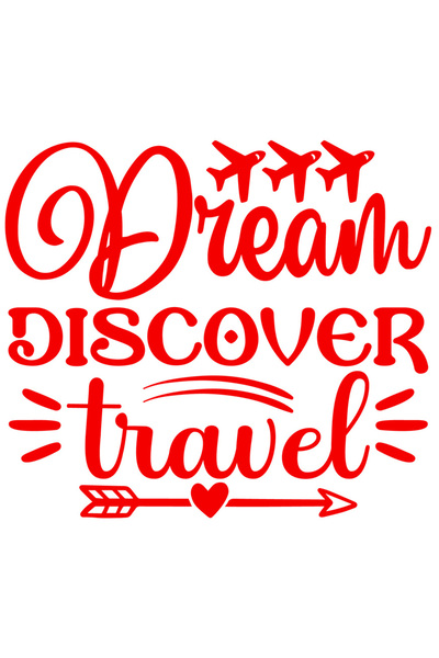 StoryGift Romania Sticker Exterior cu textul in engleza "Dream, discover, tra...