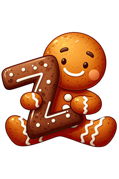 StoryGift Romania Sticker Autocolant 70CM cu un omulet facut din turta dulce ...