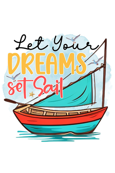 StoryGift Romania Sticker Adeziv 90CM cu mesajul "Let your dreams set sail", ...