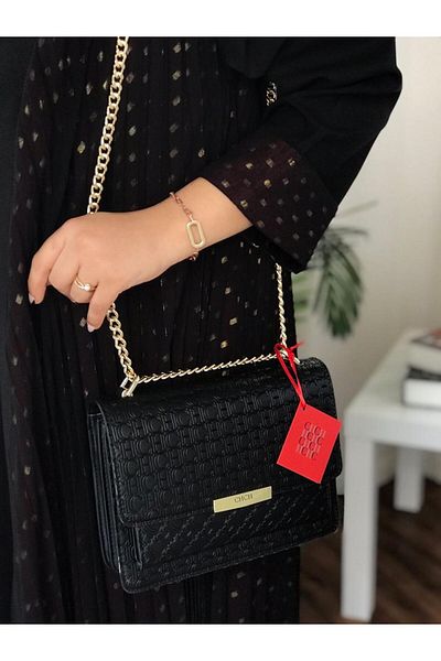 Ch Shoulder Bag - Embroidered–Inlaid