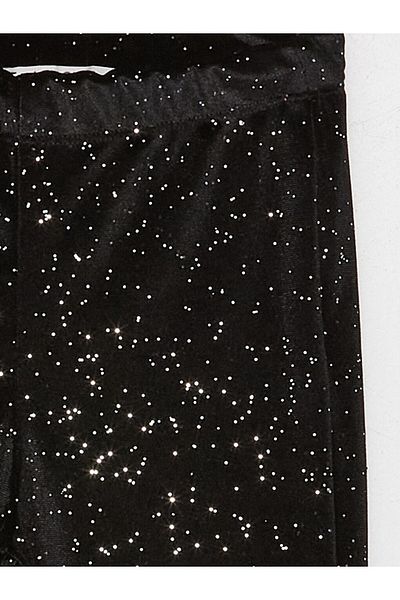 LC Waikiki Elastic Waist Flared Leg Velvet Girls' Leggings (W3)