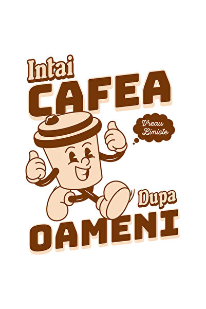 StoryGift Romania Sticker Adeziv 90CM cu Pahar De Cafea Vesel Aratand semn OK...