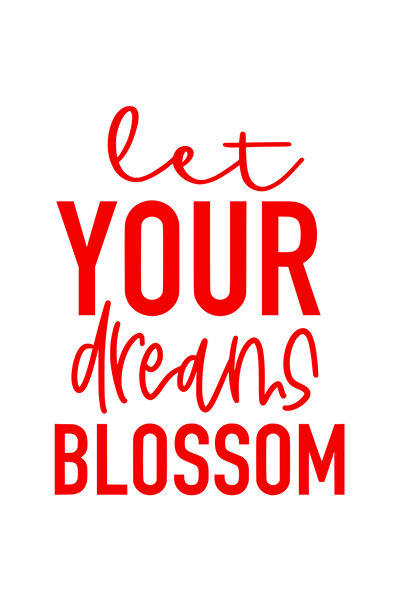 StoryGift Romania Sticker Exterior cu mesajul "Let your dreams blossom" - las...