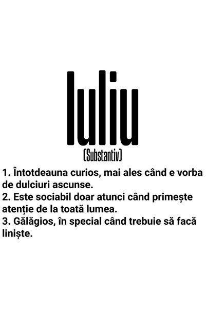 StoryGift Romania Sticker Adeziv 90CM Cu Numele Iuliu, Cu Mesaj Amuzant, Curi...
