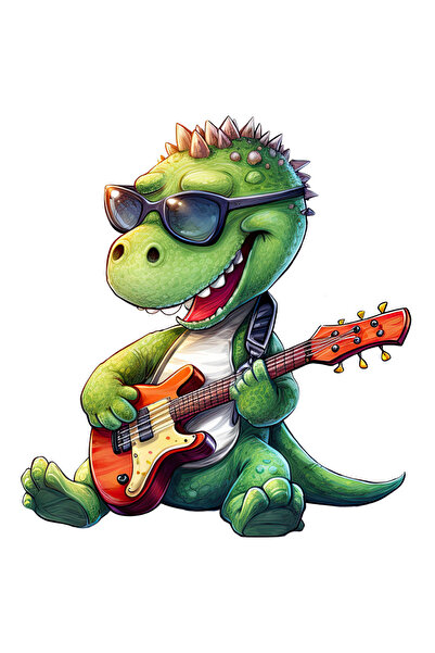 StoryGift Romania Sticker Autocolant 70CM cu un dinozaur verde care canta la ...