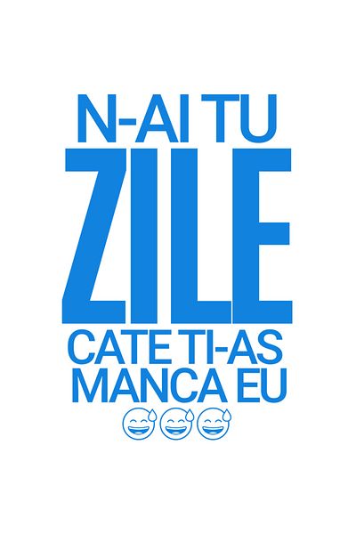 StoryGift Romania Sticker Eticheta 40CM cu Design Haios In Limba romana Smiley face Sarcastic Text N-ai Tu zile