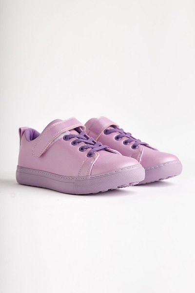 Limoya Παιδικά αθλητικά παπούτσια Eve Lilac με κορδόνια με λεπτομέρεια Velcro