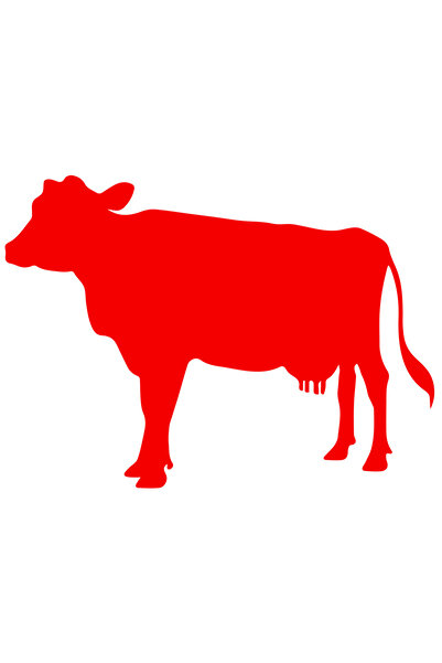 StoryGift Romania Sticker Autocolant 70CM Exterior cu o vacuta - animal domes...