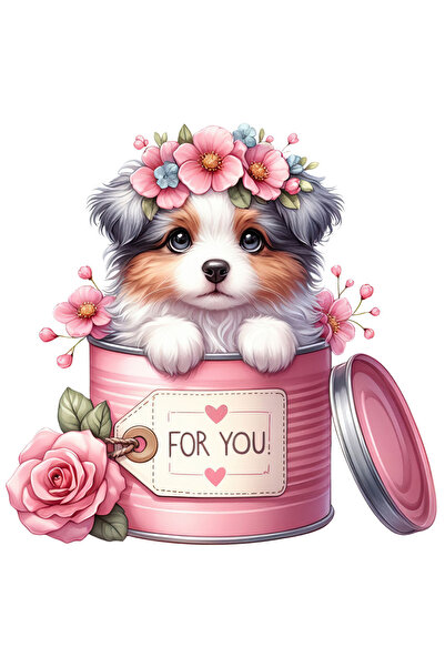 StoryGift Romania Sticker Autocolant 70CM cu un catelus blanos care iese dint...