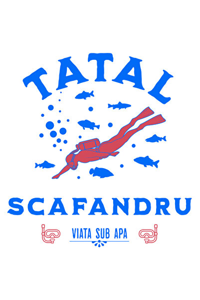 StoryGift Romania Sticker Adeziv 90CM Adeziv Tatal-scafandru iubitorii de ave...