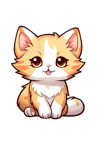 StoryGift Romania Sticker Autocolant 70CM Cu Pisica din Desene Animate, Blana...