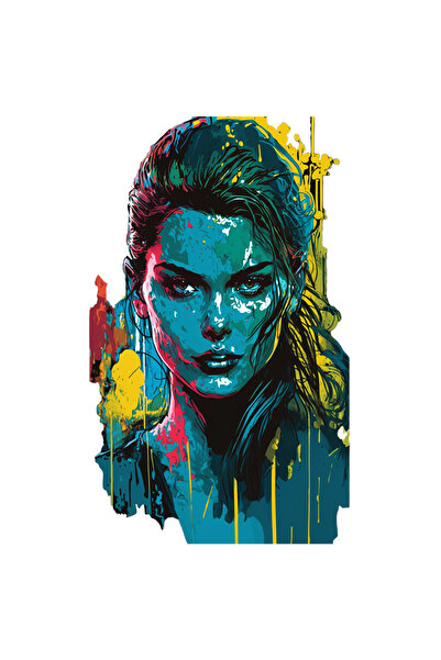 StoryGift Romania Sticker Adeziv 90CM Cu Portet, Fata, Arta Grafiti, Abstract...