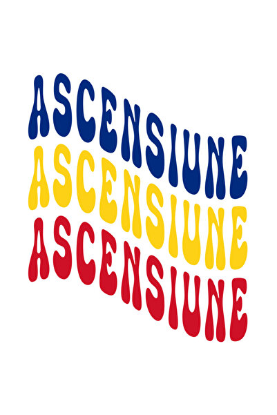 StoryGift Romania Sticker Eticheta 50CM Cuvantul Ascensiune, in Culorile Stea...