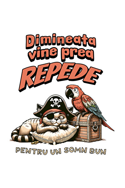 StoryGift Romania Sticker Adeziv 90CM Adeziv pisica pirat dormind dimineata v...