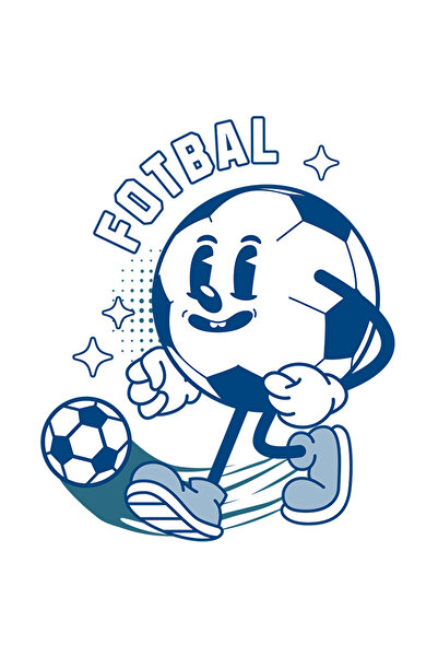 StoryGift Romania Sticker Autocolant 70CM cu Minge De Fotbal Animata Pe Teren...