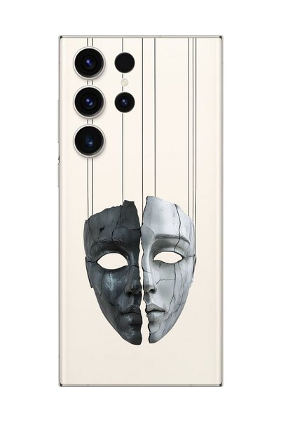 Dali Design حافظة شفافة متوافقة مع هاتف Galaxy S23 Ultra بتصميم الوجه الجمالي 8