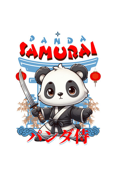 StoryGift Romania Sticker Autocolant 70CM cu Urs anda Animal Ninja Cultura Asiatica text Panda Samurai, Arte Mar