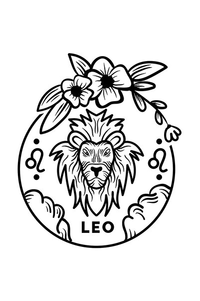 StoryGift Romania Sticker Adeziv 90CM cu zodia Leu, ilustratie, zodie, astrol...