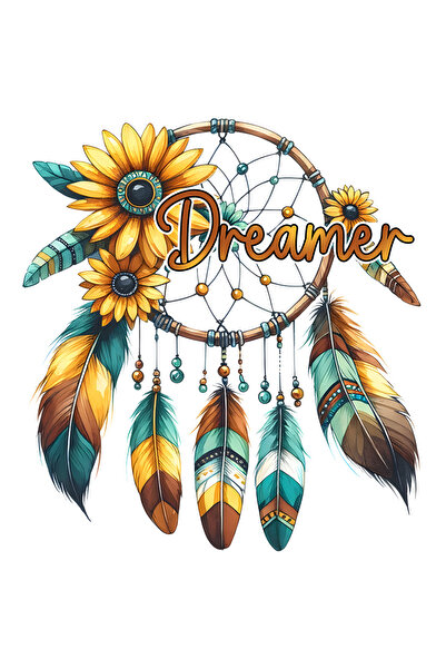 StoryGift Romania Sticker Cu Mesajul "dreamer", Floarea-soarelui, Visator, Pl...