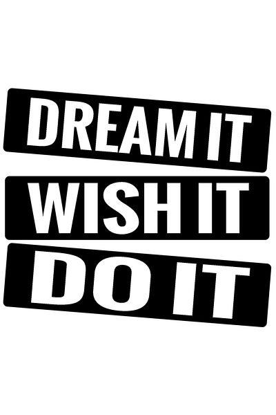 StoryGift Romania Sticker Autocolant 70CM Exterior cu textul "Dream it, wish it, do it" - lucreaza la visurile t