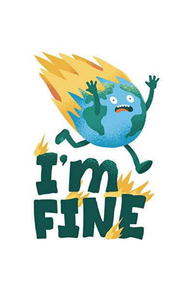 StoryGift Romania Sticker Eticheta 40CM Cu Planeta pamant In Flacari Alergand...