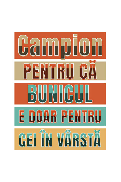 StoryGift Romania Sticker Eticheta 50CM Adeziv Campion bunicul, bunici, famil...