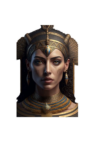StoryGift Romania Adhesive Sticker 90CM With Pot Queen of Egypt, Gold Accessories, Queen Cleopatra, Pharaoh, Lovers D