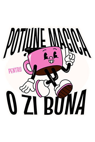 StoryGift Romania Sticker Adeziv 90CM Adeziv cana de cafea potiune magica pen...