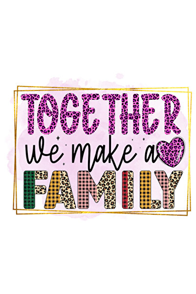 StoryGift Romania Sticker Adeziv 90CM cu mesajul "Together we make a family",...