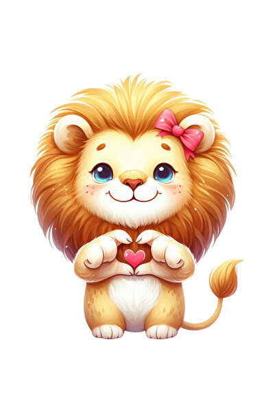 StoryGift Romania Sticker Adeziv 90CM cu un pui de leu care face un semn in f...